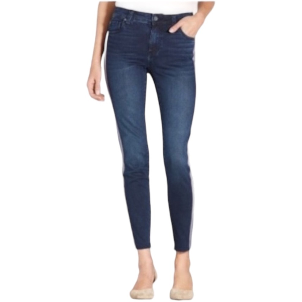 Kut From The Kloth Connie Side Stripe Denim Skinny Jeans Pants size 6